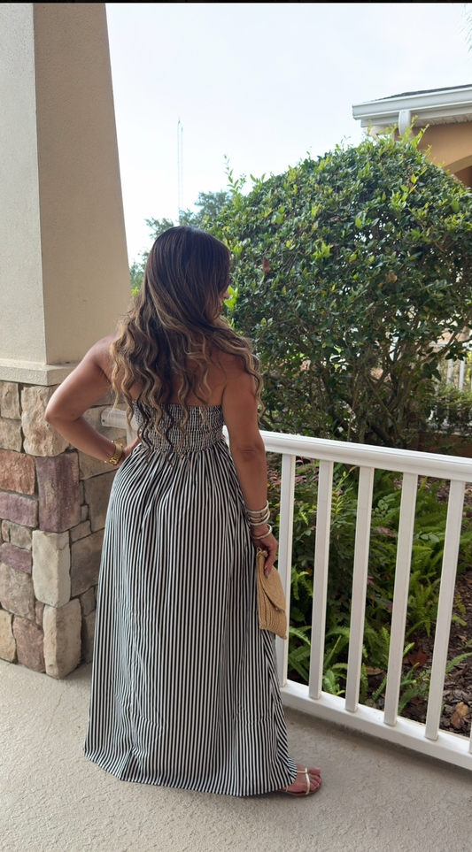 Amalfi Stripe Maxi Dress (Puesto en Small)