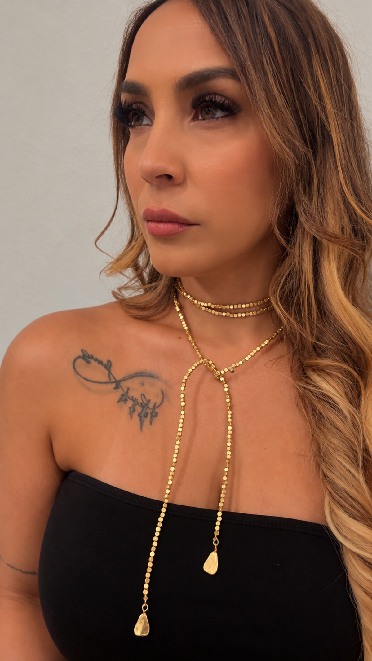 Golden Tie Necklace