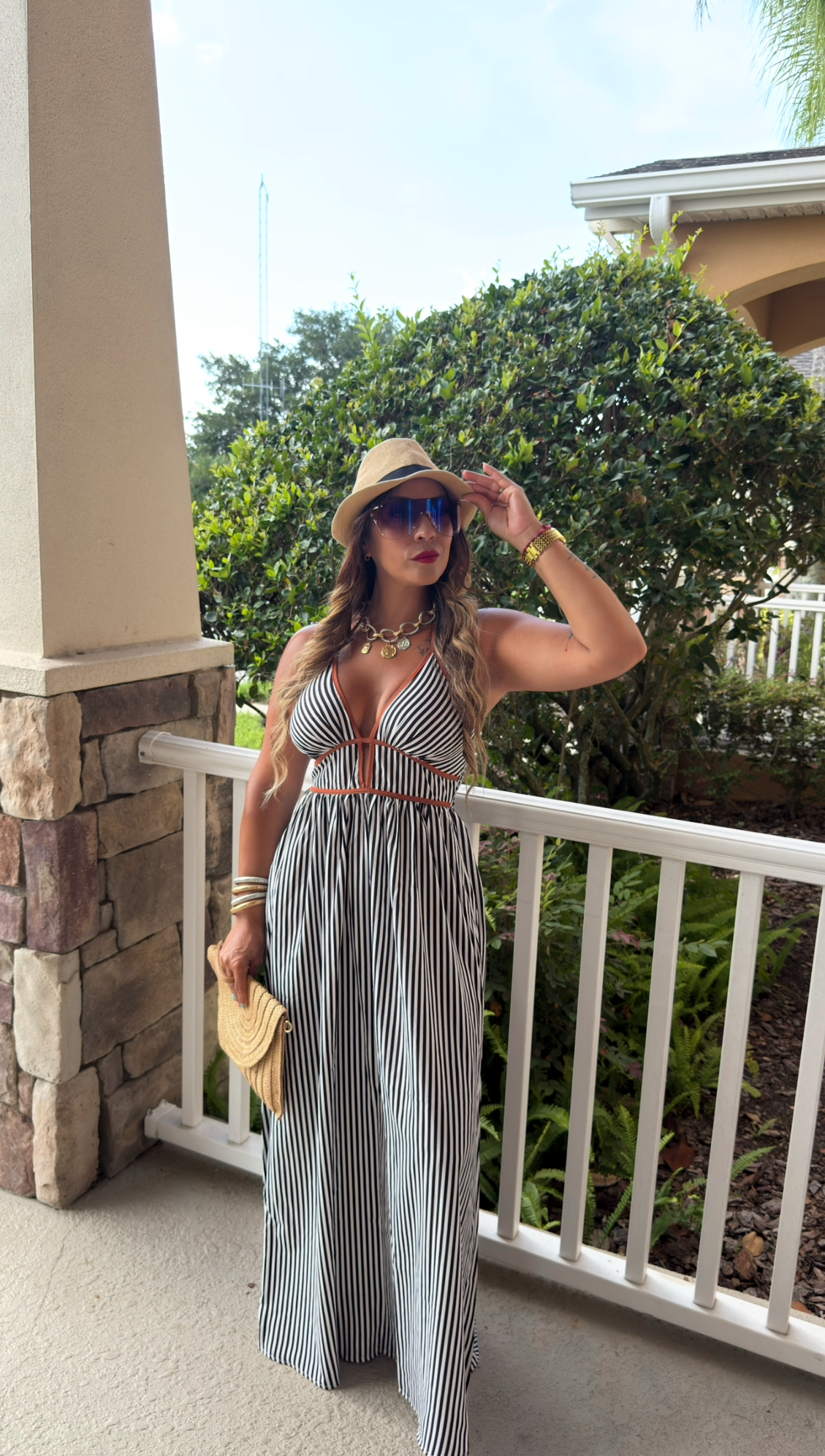 Amalfi Stripe Maxi Dress (Puesto en Small)