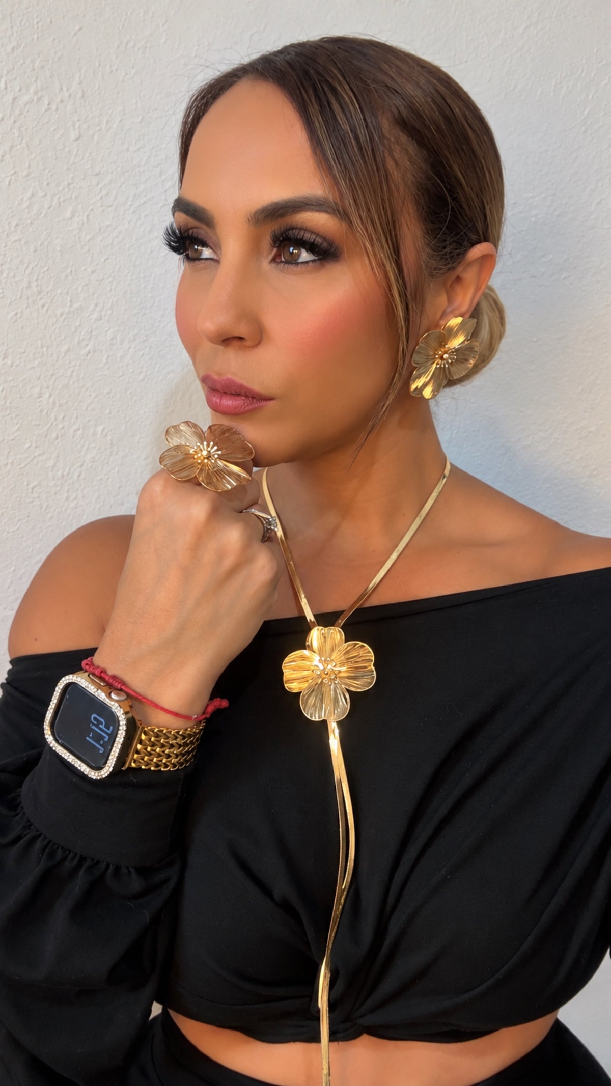 Golden Blossom Jewelry Set