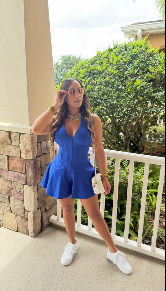 Santorini Blue Romper