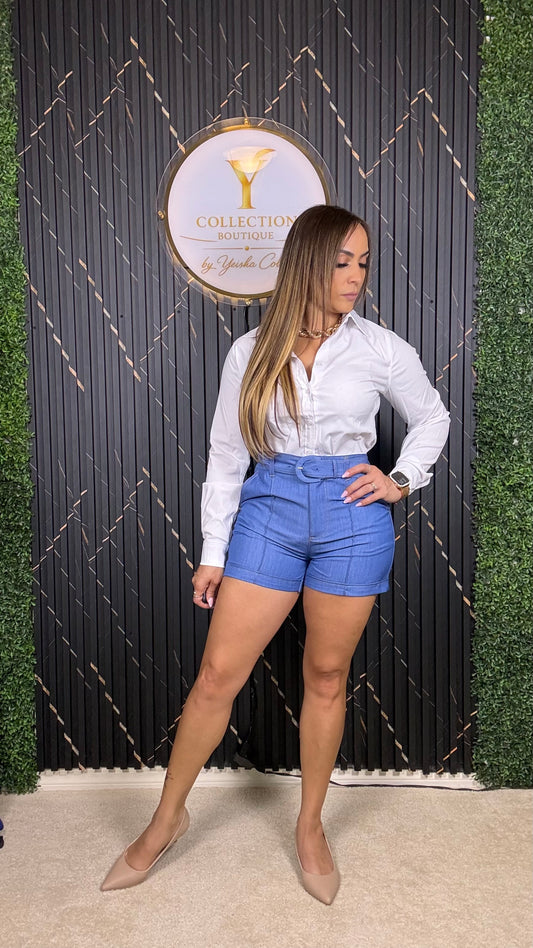 Short High Waist Chic Azul  (Puesto en Small)