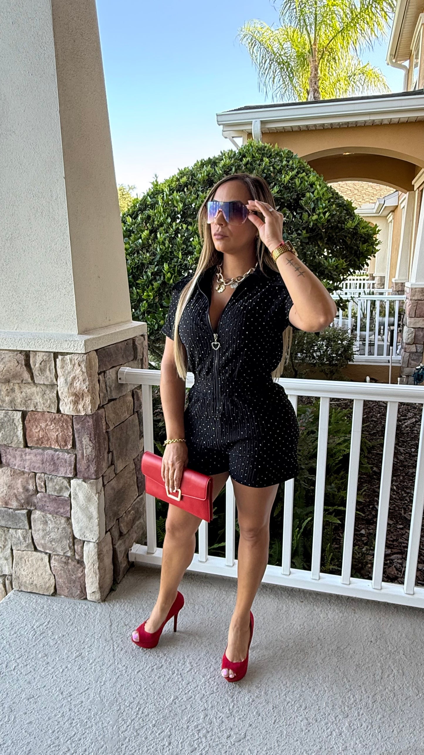 Midnight Glam Romper
