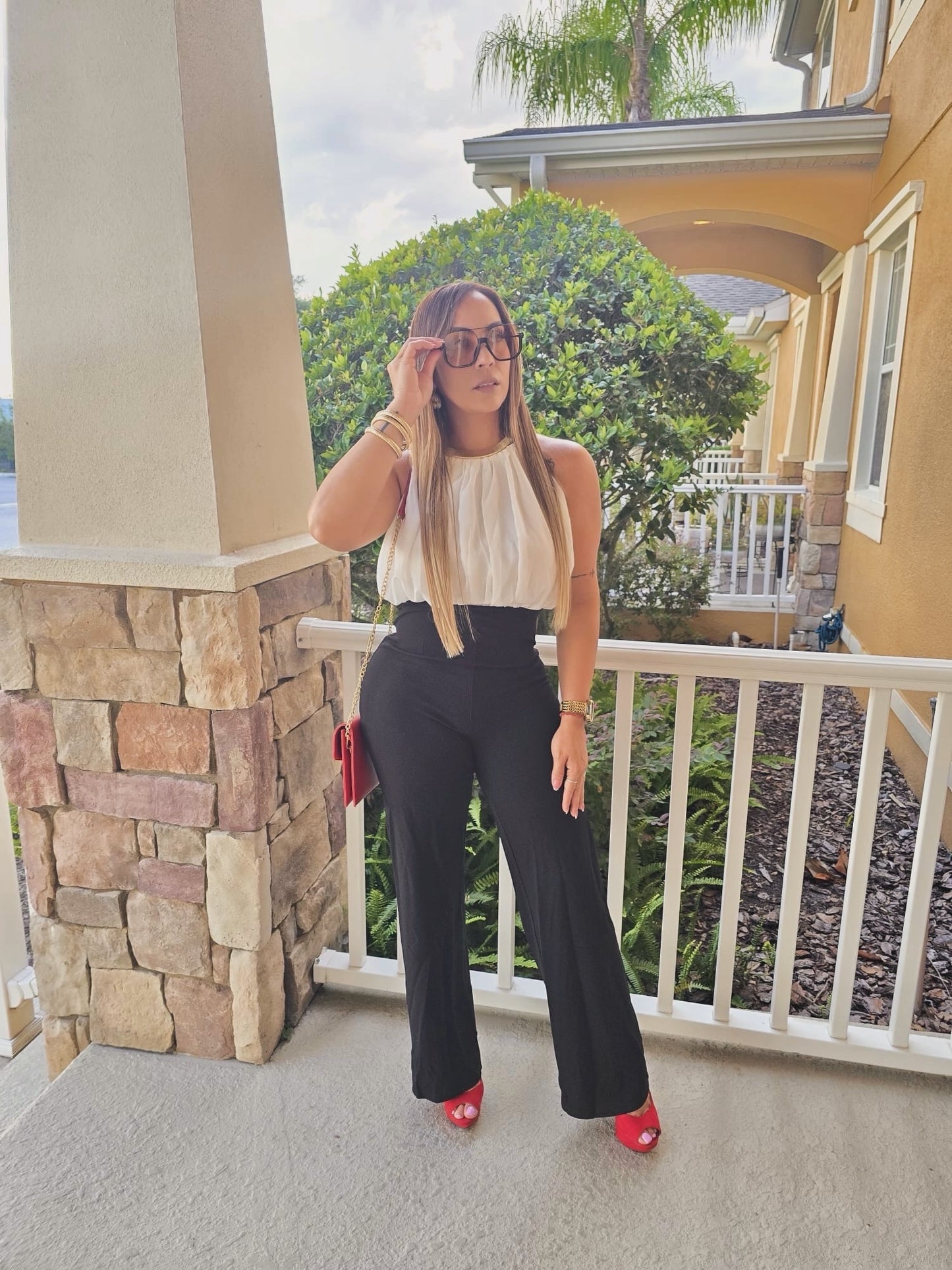 Jumpsuit Elegancia Bicolor Halter