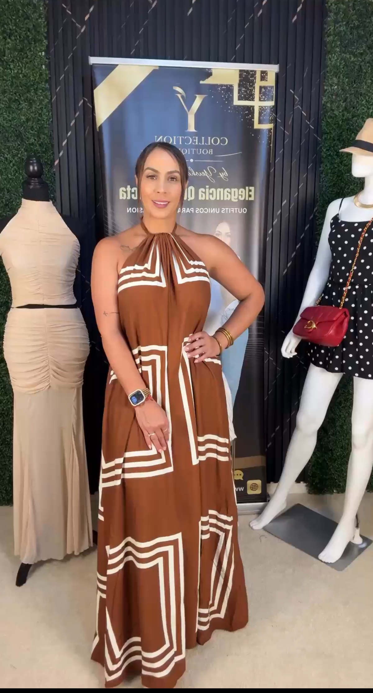 Chocolate Elegance Maxi Dress