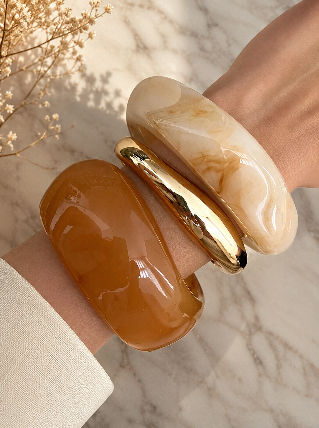 Golden Harmony Bracelet Set